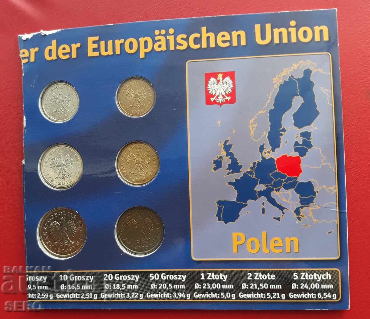 Полша-СЕТ-липсват 3 монети най големите номинали с цена € 0.51 | 1.00 лв.