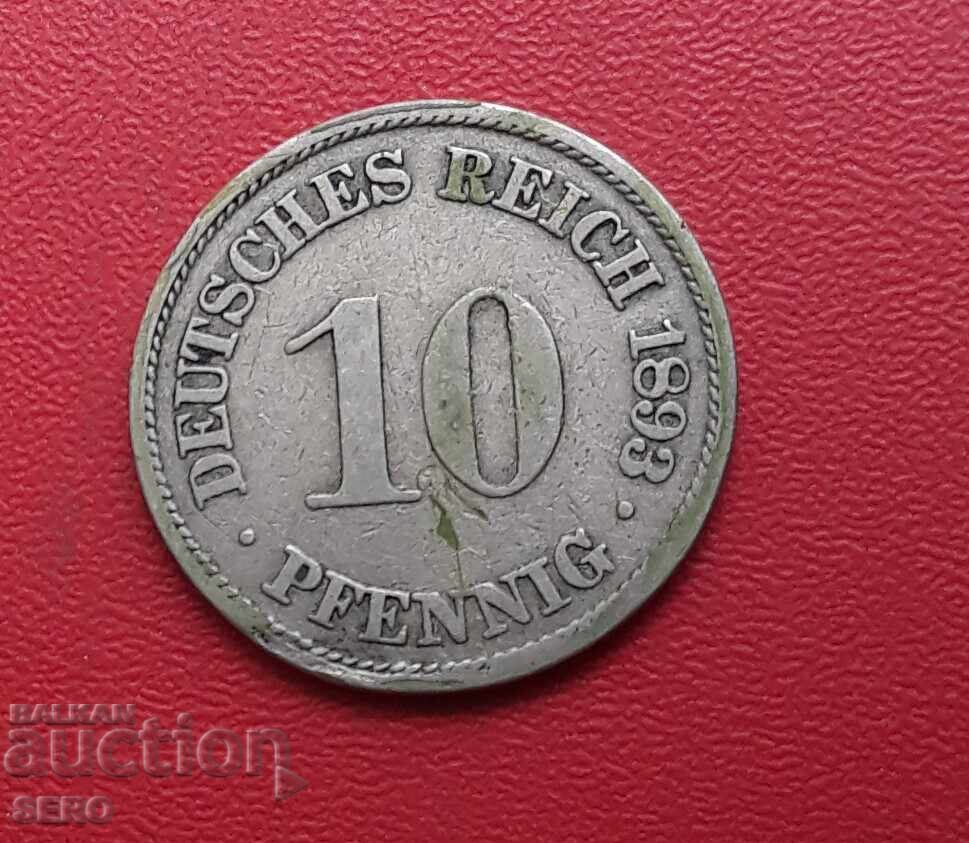Germany-10 Pfennig 1893 A-Berlin
