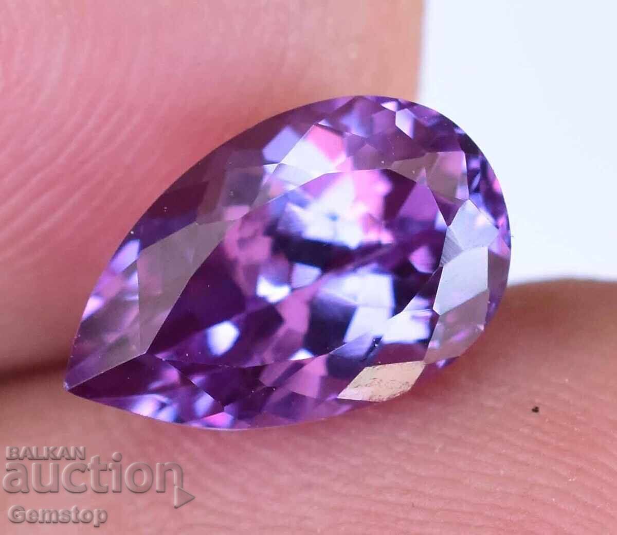 NO RESERVE! 3.95 ct. natural alexandrite pear AGSL cert. from $1! with price € 5.50 | 10.76 BGN