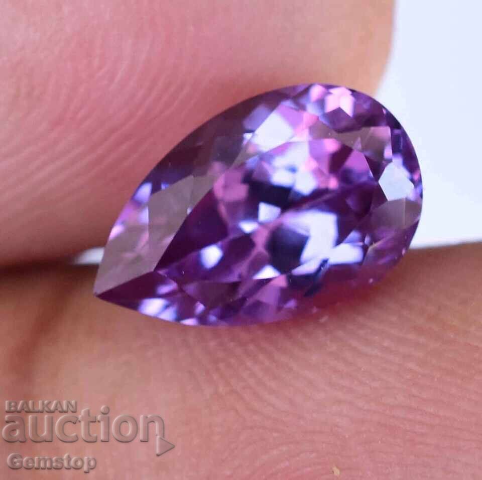NO RESERVE! 3.95 ct. natural alexandrite pear AGSL cert. from $1! - 5