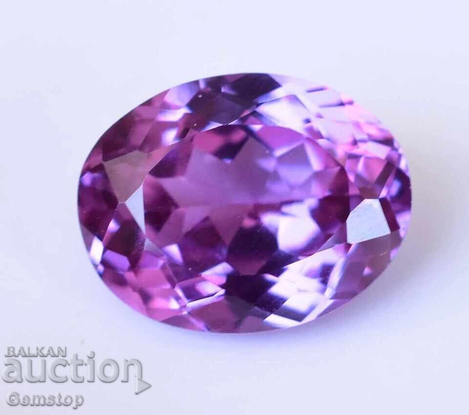 Licitație PREȚ DE START! 5.80 ct. kunzit natural oval, cert. OMGTL, de la 1 leu!