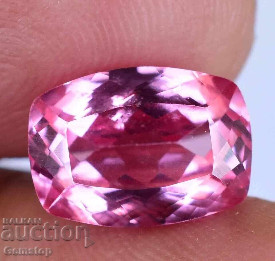 PREȚ DE START! Morganit natural de 5.70 ct, tăietură cushion, certificat AGSL, de la 1 leu! cu preț € 15.00 | 29.34 BGN