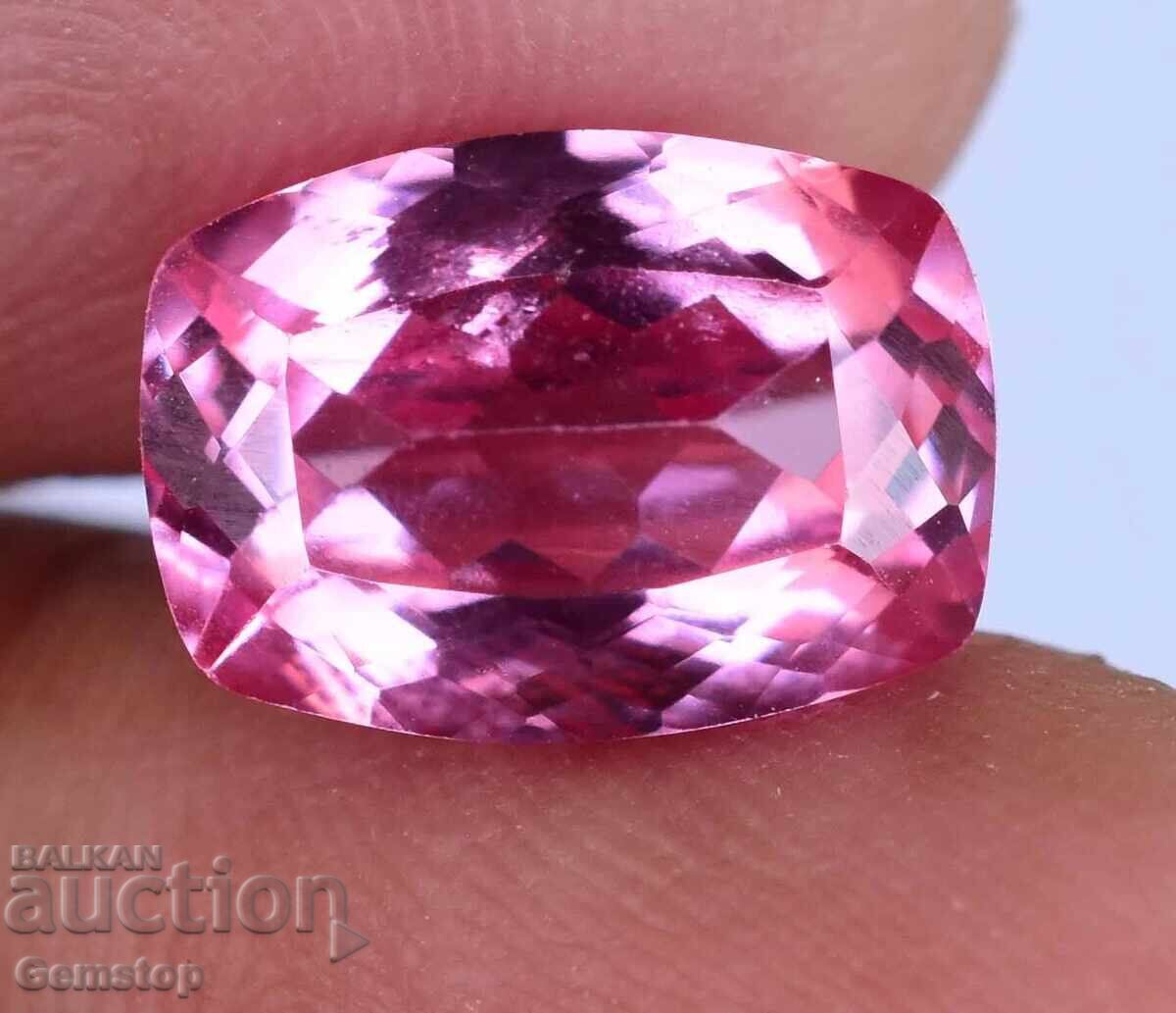 PREȚ DE START! Morganit natural de 5.70 ct, tăietură cushion, certificat AGSL, de la 1 leu!