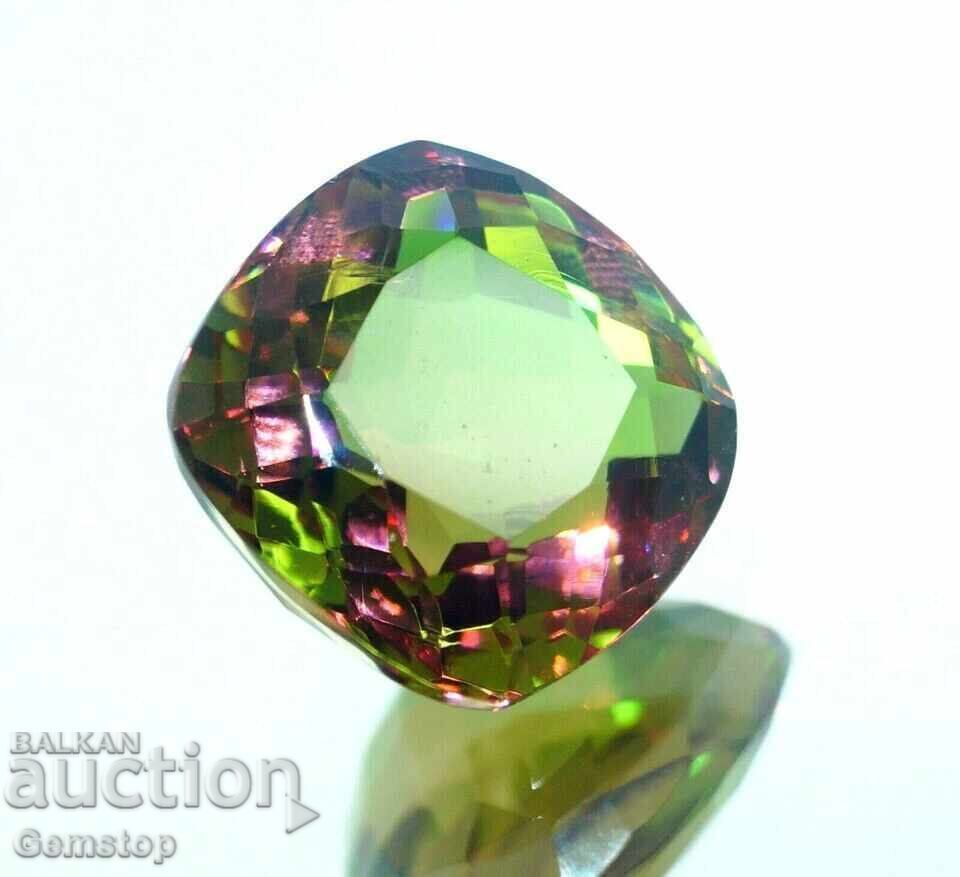 Delivery of BZC! 21.50ct natural sultanite cushion from 1lv!