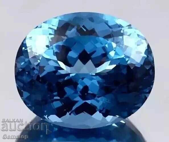 Licitație Licitatie! 11.00 ct. acvamarin natural oval de la 1 RON!