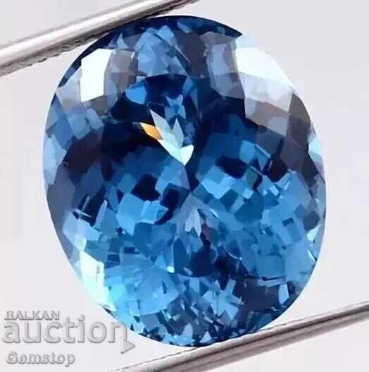 Licitatie! 11.00 ct. acvamarin natural oval de la 1 RON!