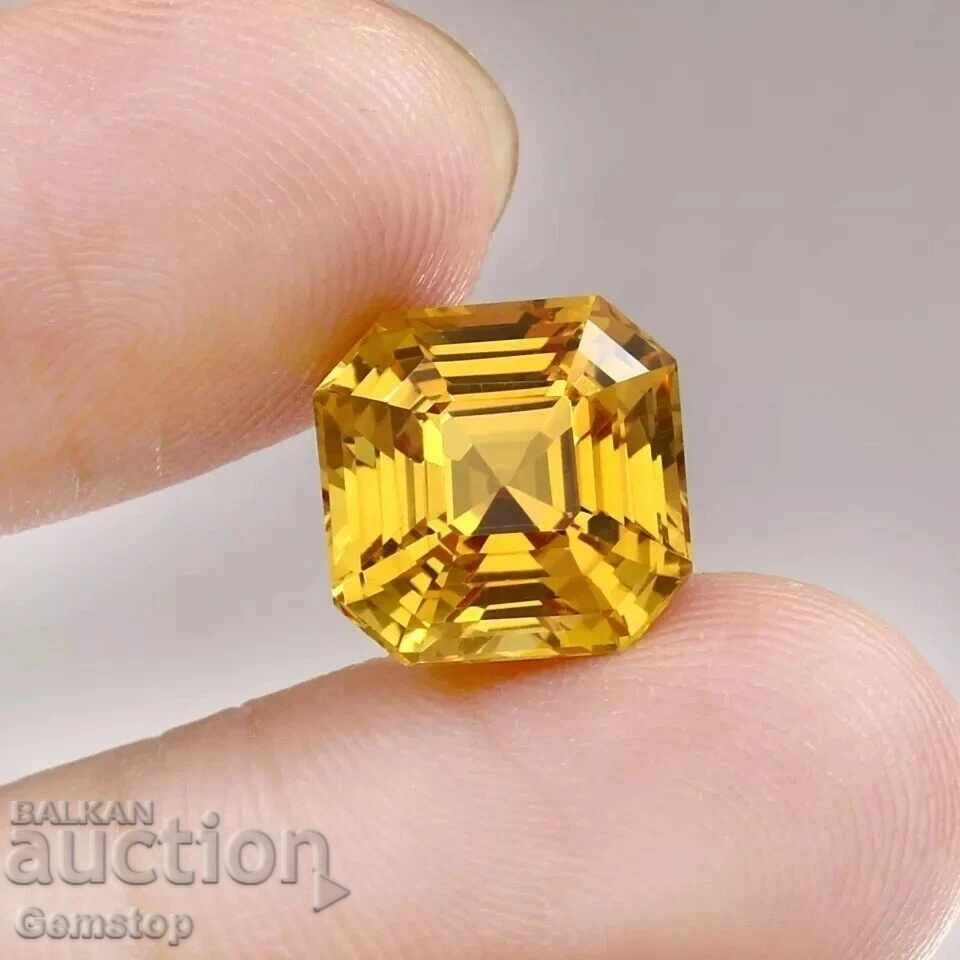 Delivery of BZC! 9.50 ct natural sapphire asscher from 1ct!