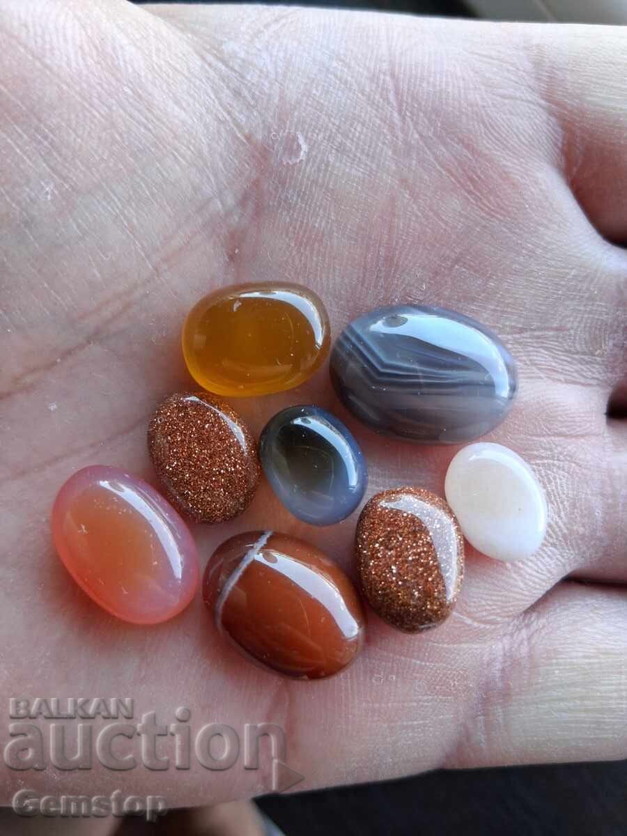Delivery of BZC! 85k-ta natural agates, chalcedonies, sun-moon stones from 1lv!