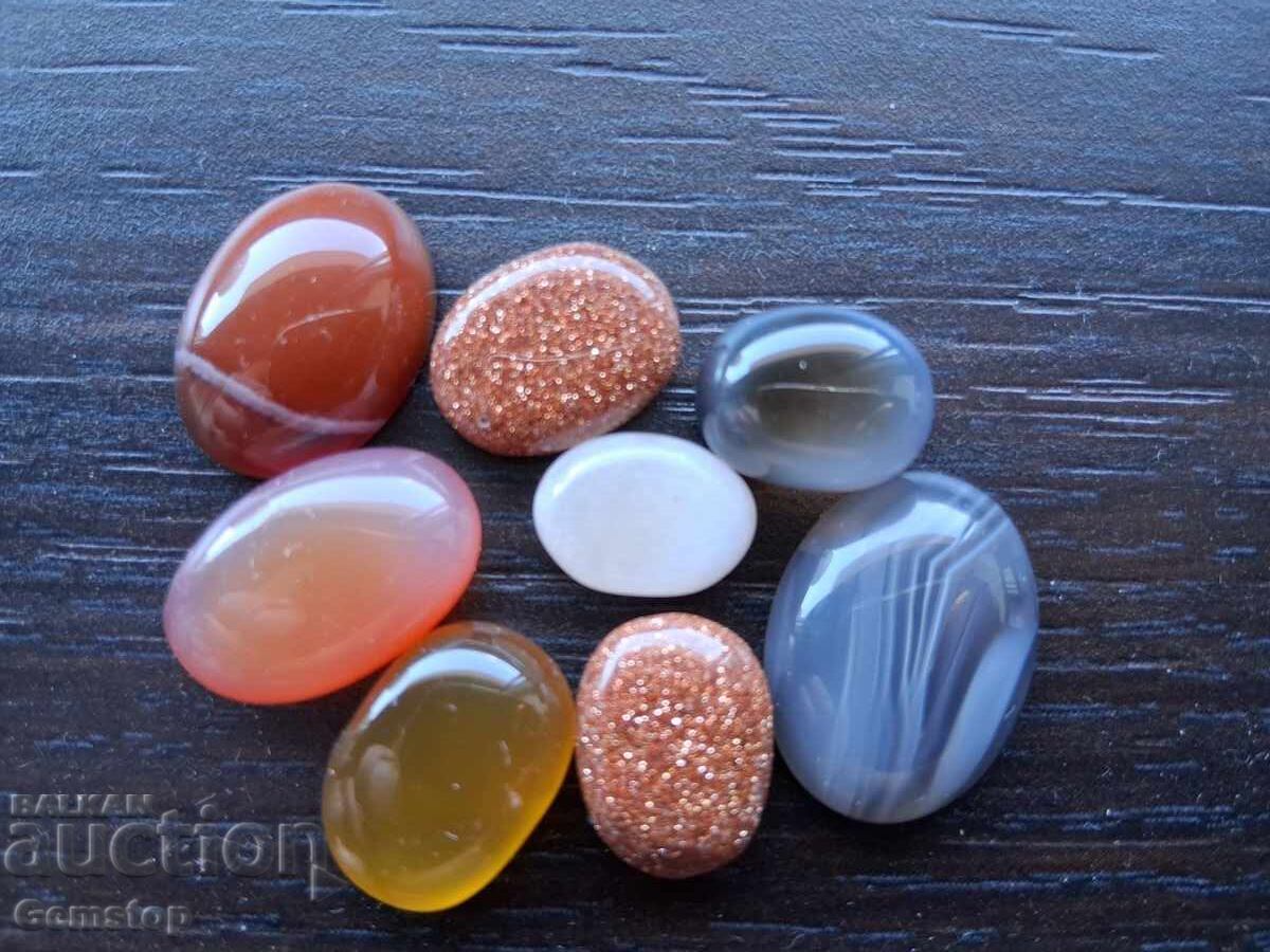 BZC! 85k-ta natural agates, chalcedonies, sun-moon stones from 1lv! - 5