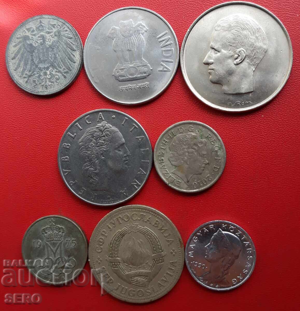 Mixed lot of 8 coins with price € 0.51 | 1.00 BGN