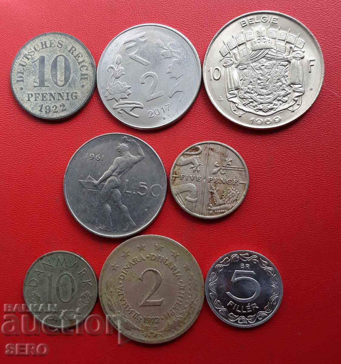 Mixed lot of 8 coins
