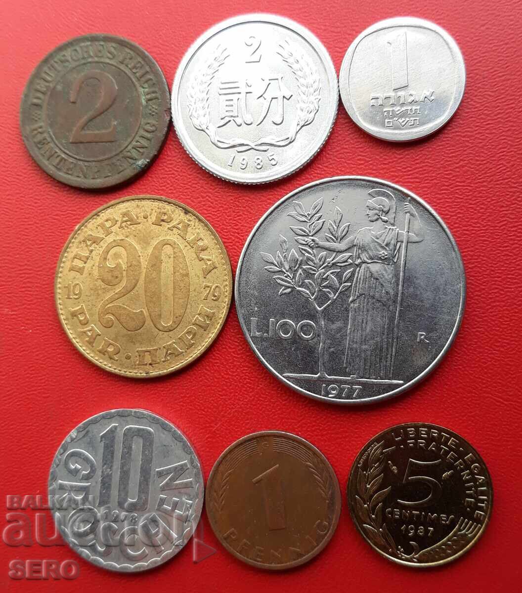 Mixed lot of 8 coins