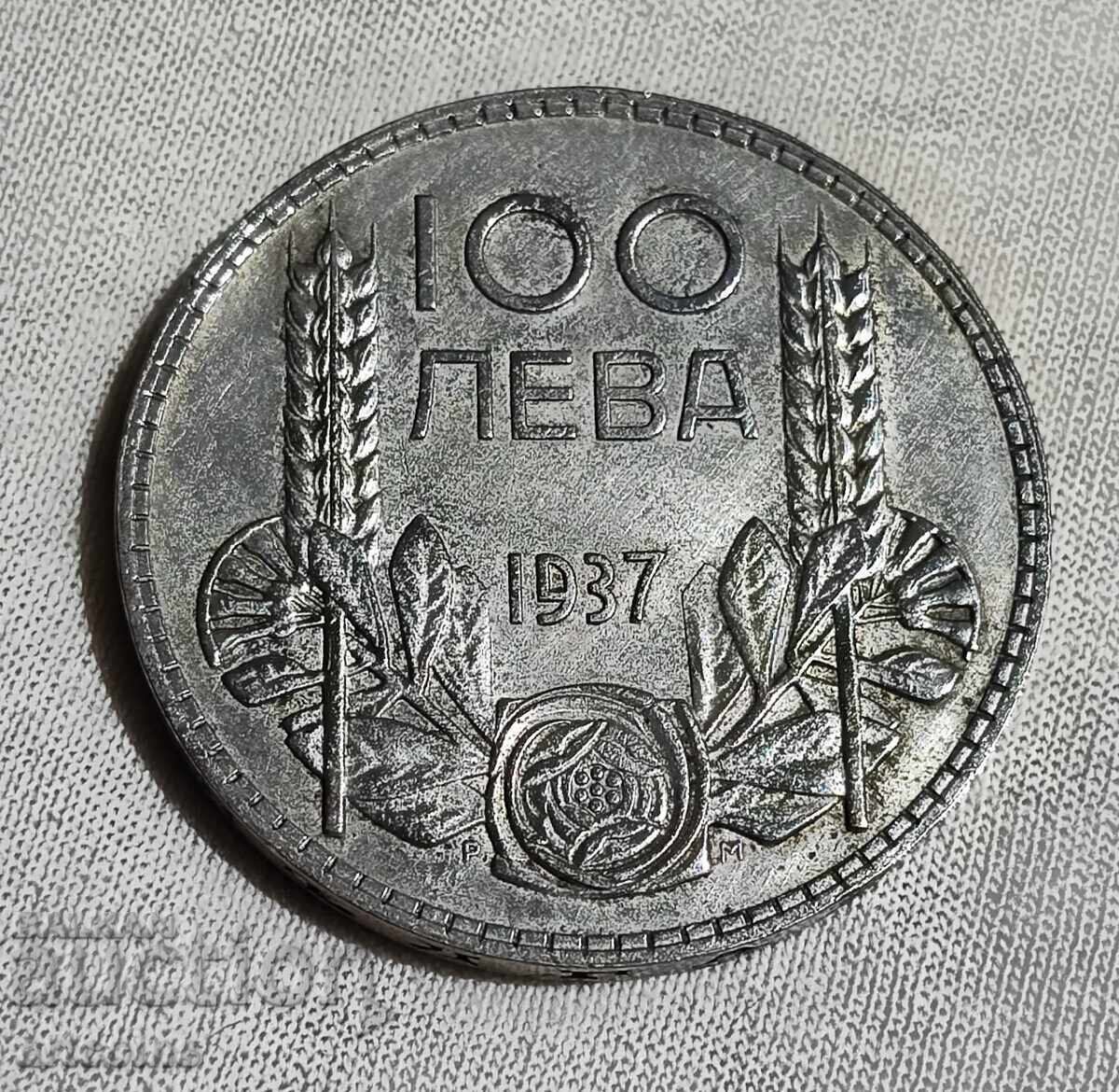 100 LEVA 1937 ȚARUL BORIS AL III-LEA