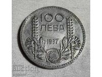 100 LEVA 1937 / Țarul Boris al III-lea