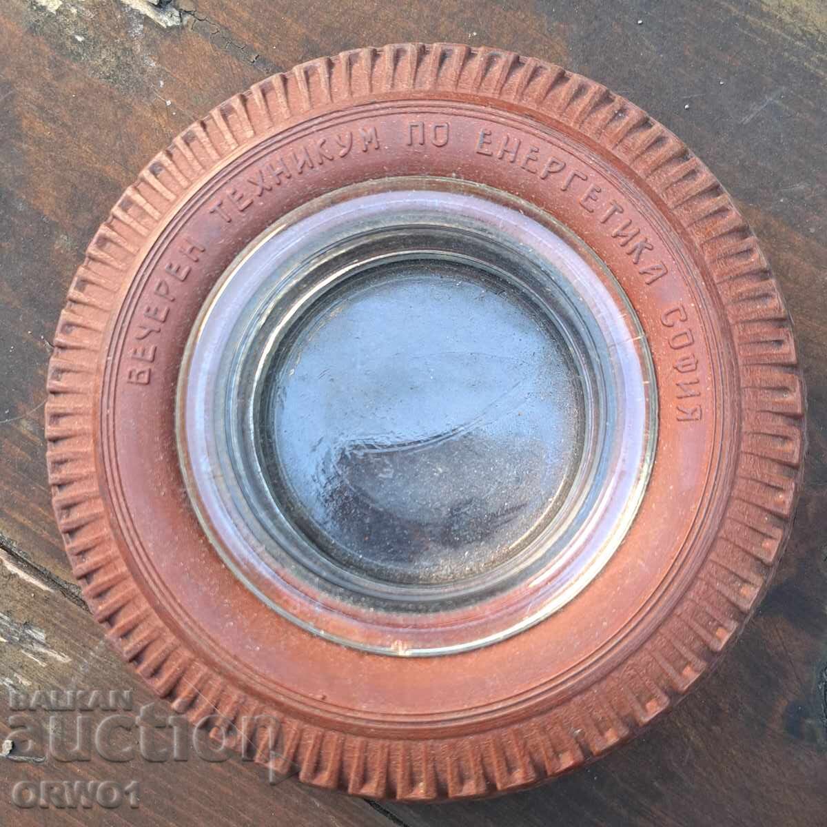 Evening Technical School of Energy Sofia ashtray tire