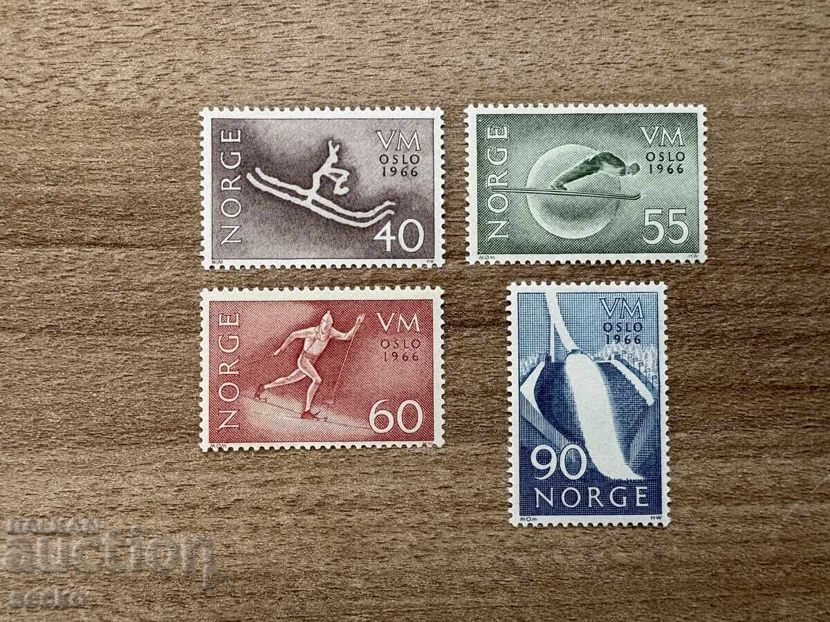 Norvegia - Campionatul Mondial de Schi (1966) MNH