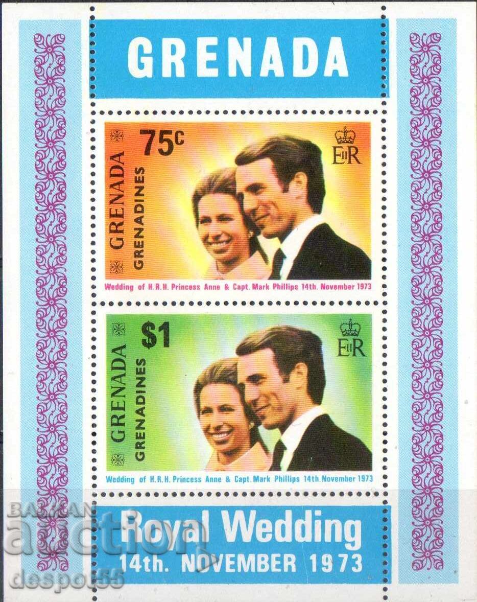 1973. Grenada. Nuntă regală - Prințesa Anne și cpt. Phillips 1973. Grenada. Nuntă regală - Prințesa Anne și cpt. Phillips