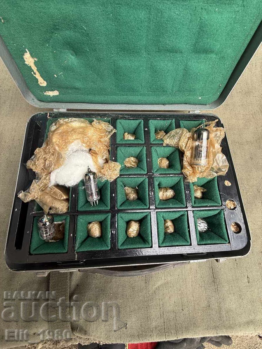 Suitcase with radio tubes