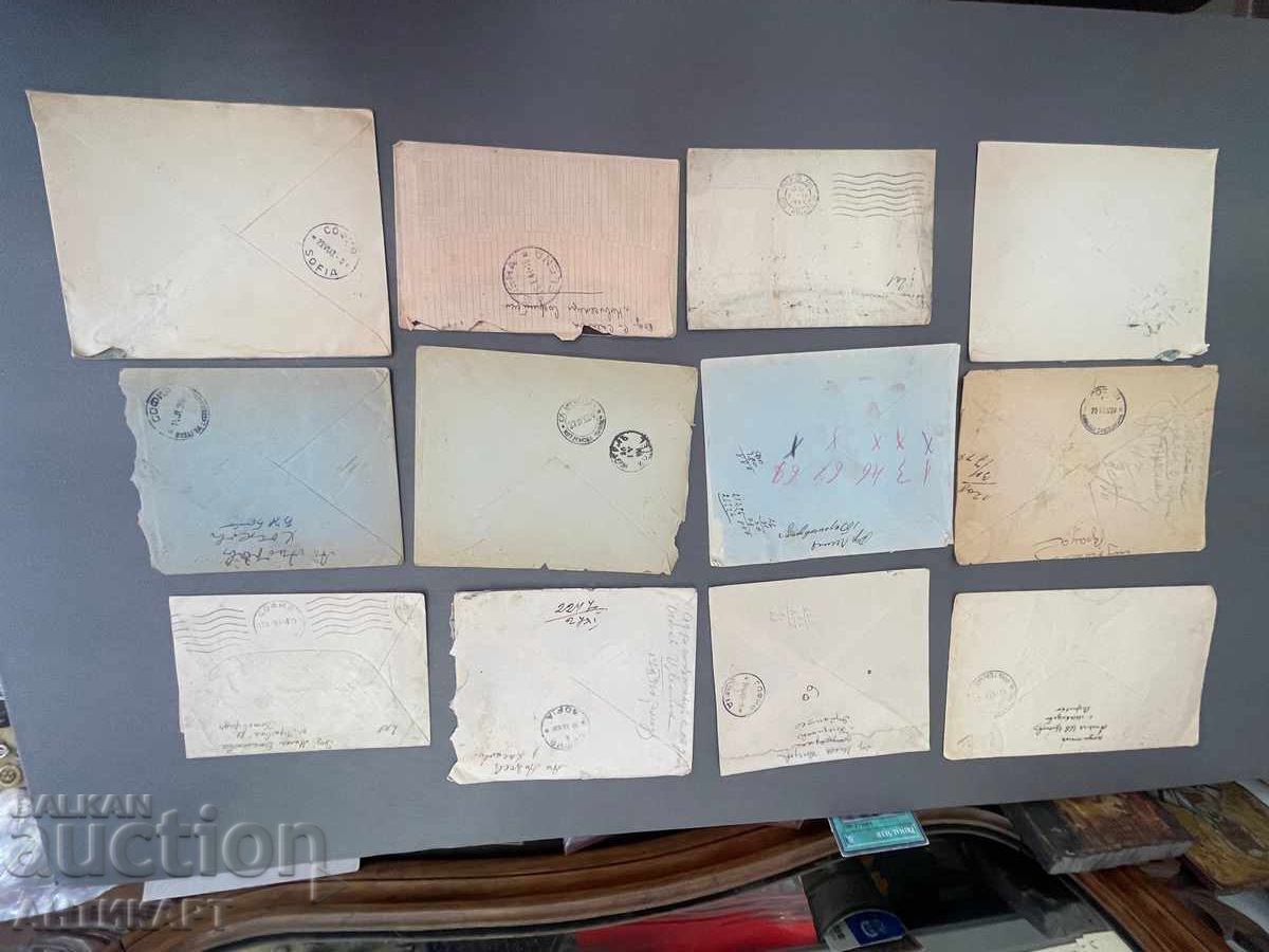 Livrarea Regatul Bulgariei 12 plicuri circulate timbre țarul Boris al III-lea