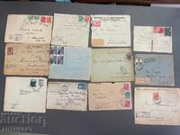 Kingdom of Bulgaria 12 flown covers with Tsar Boris III stamps