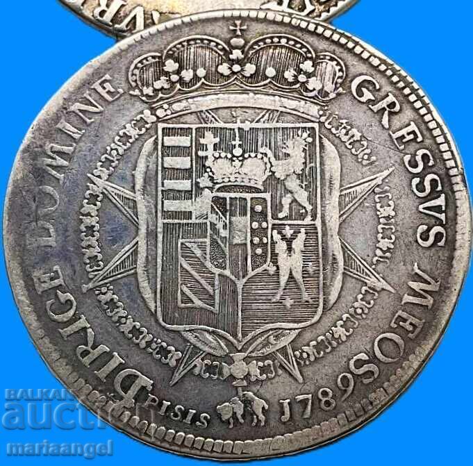 Παράδοση Francescone 1789 Ιταλία 10 paoli 26,6g Pietro Leopoldo RR