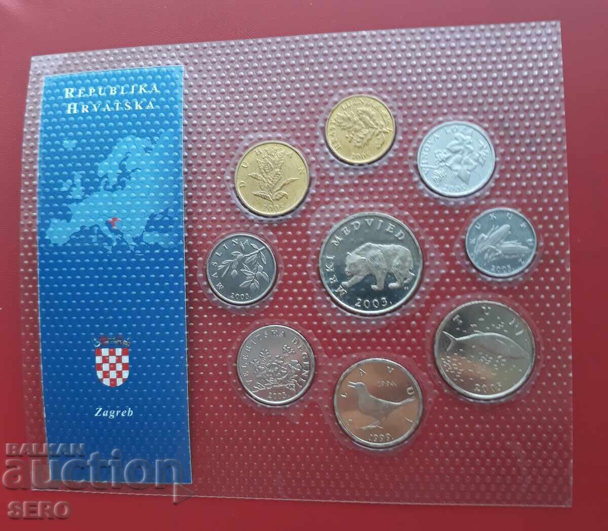 Croatia-SET 1999-2005 of 9 coins with price € 5.01 | 9.80 BGN