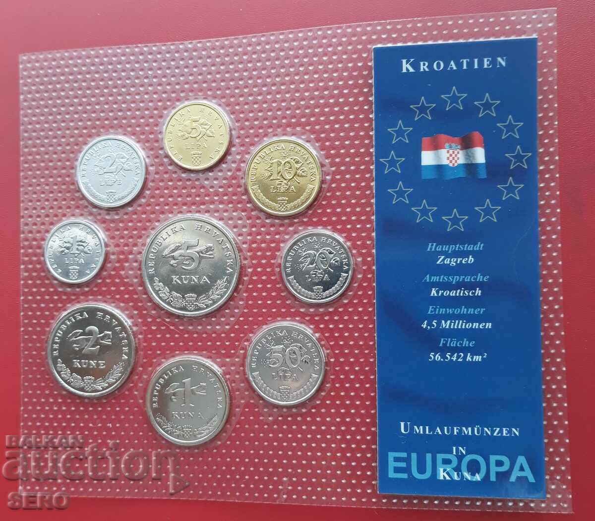 Croatia-SET 1999-2005 of 9 coins