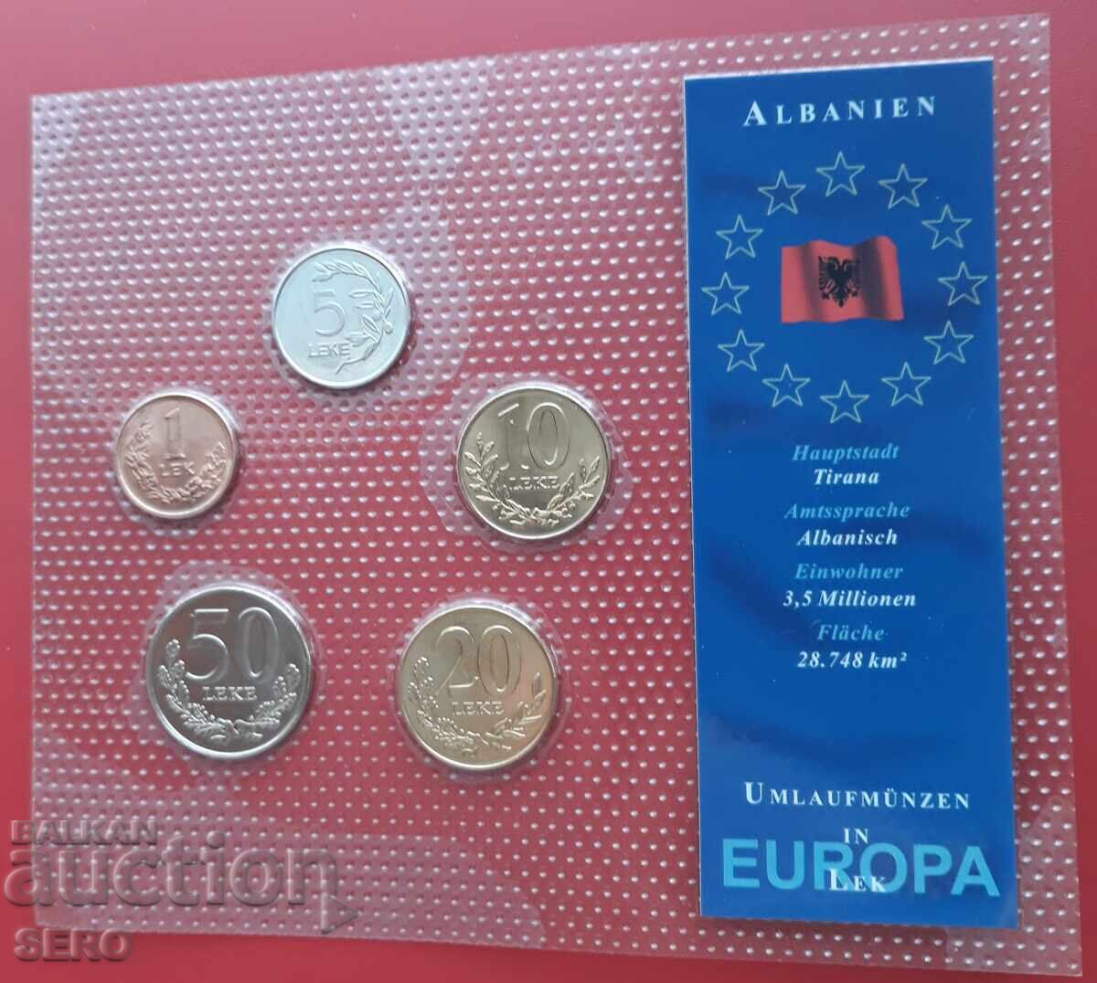 Albania - SET de 5 monede 1995-2000