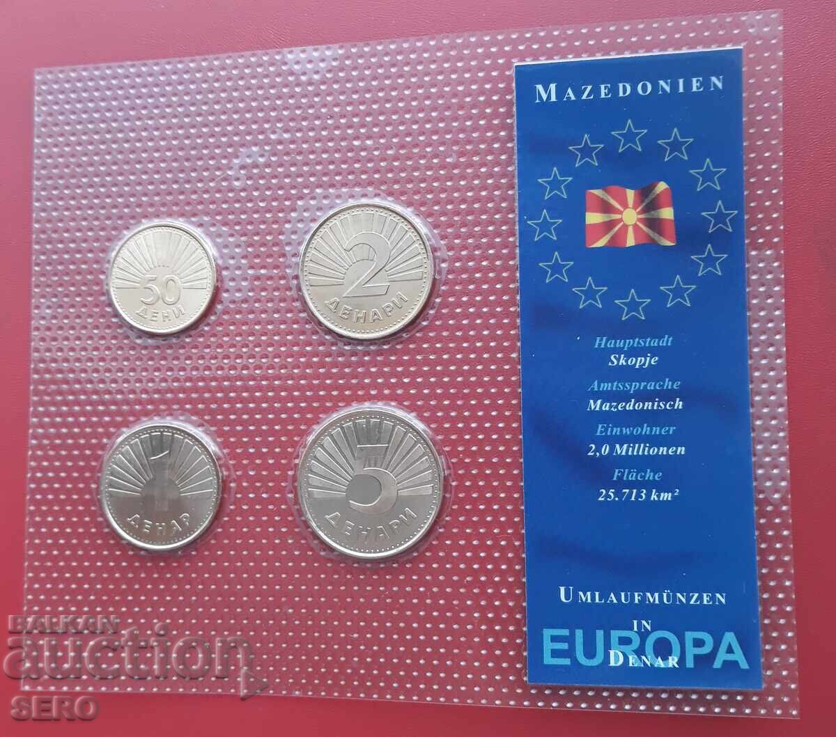 Macedonia-SET 1993-2001 of 4 coins