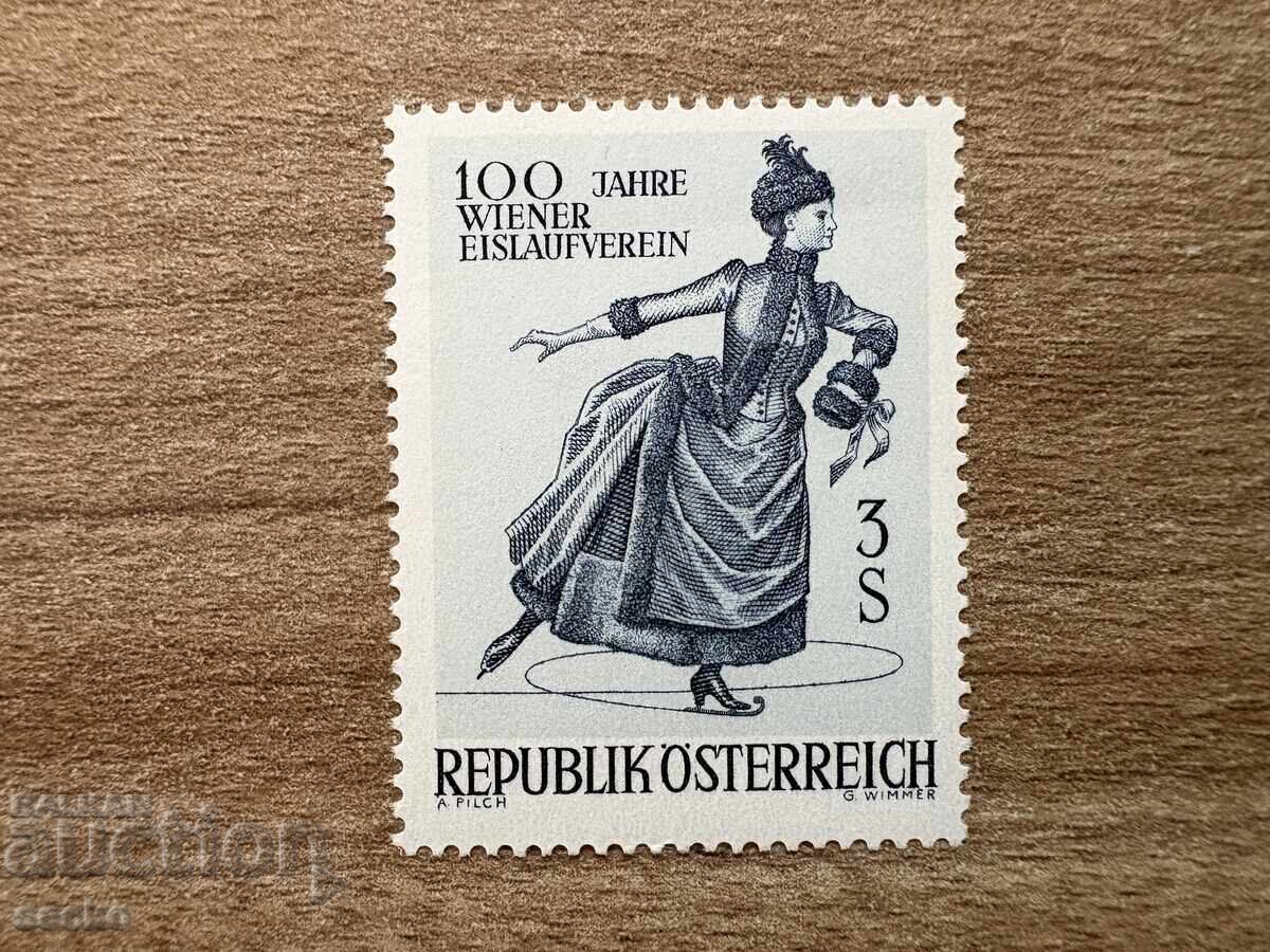 Austria - 100 g. Clubul Vienez de Patinaj Artistic (1967) MNH Austria - 100 g. Clubul Vienez de Patinaj Artistic (1967) MNH