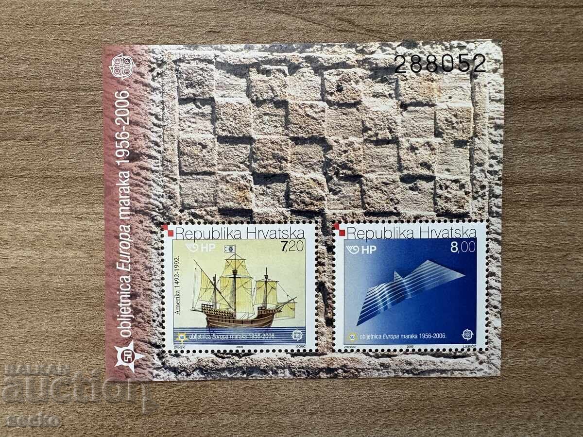 50 години Европа - Хърватия - (2005) - MNH - блок 50 години Европа - Хърватия - (2005) - MNH - блок