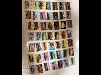 Complete series of TURBO chewing gum stickers from number 51 to number 120