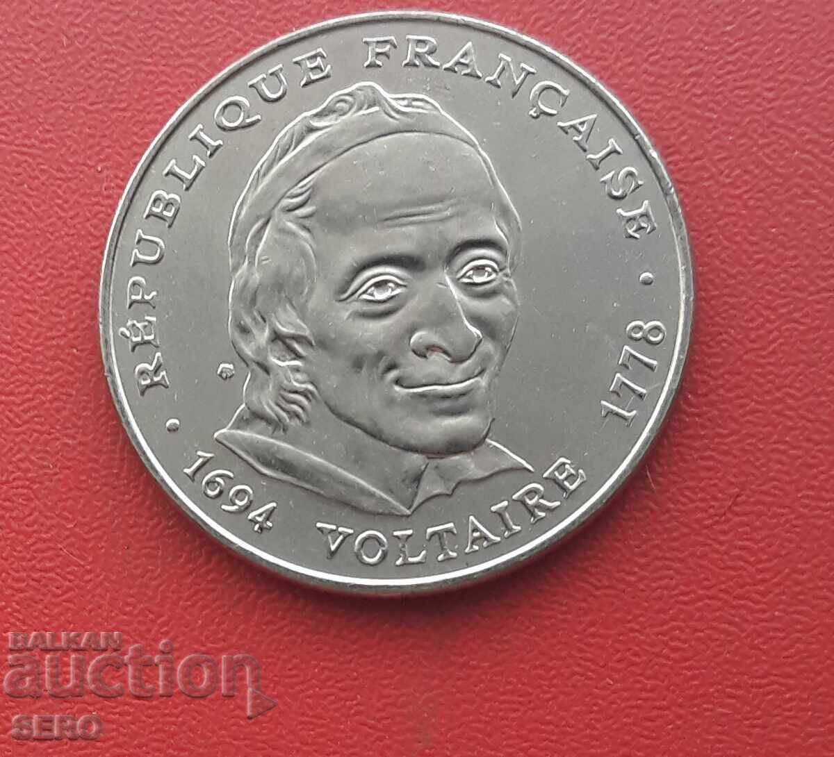 France - 5 francs 1994 - 300th anniversary of the birth of Voltaire with price € 1.01 | 1.98 BGN