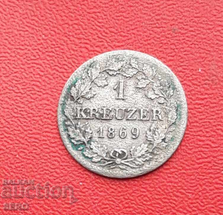 Γερμανία-Βαυαρία-1 Kreuzer 1869