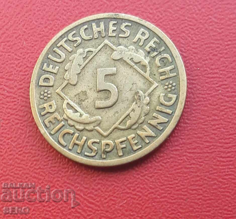 Germany-5 pfennig 1925 D-Munich Germany-5 pfennig 1925 D-Munich