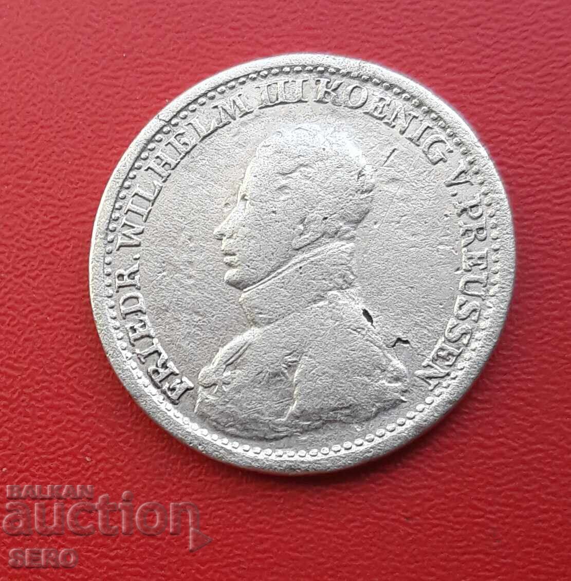Germania-Prusia-4 groși de argint/1/6 taler/ 1817 A-Berlin cu preț € 24.00 | 46.94 BGN