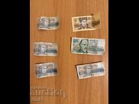 Lot of 20 leva, 100 leva and 500 leva