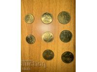 Lot of 50 stotinki, 2 leva and 5 leva 1992