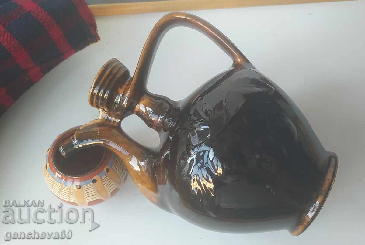 Licitație Veche cană din ceramică glazurată Licitație Veche cană din ceramică glazurată