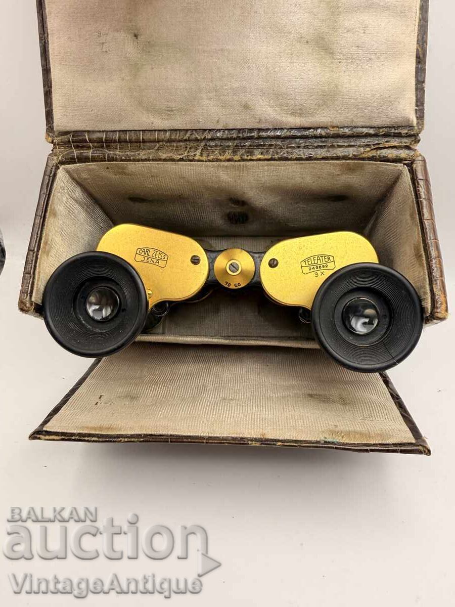 Δημοπρασία Πρώιμα κιάλια Carl Zeiss Jena Teleater 1910 με θήκη