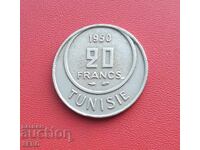 Tunisia-20 francs 1950