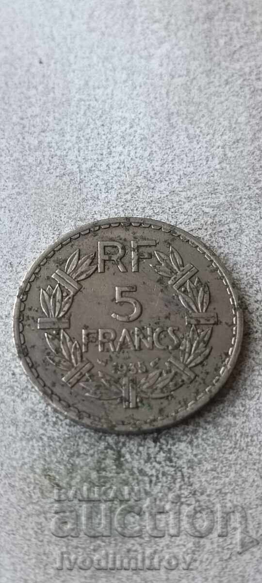 Франция 5 франка 1935