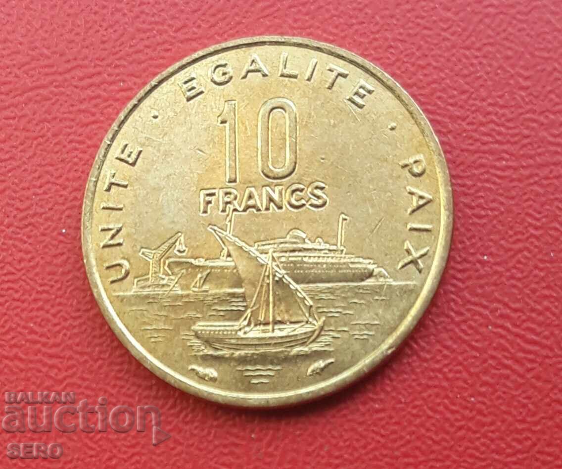 Djibouti-10 francs 1991