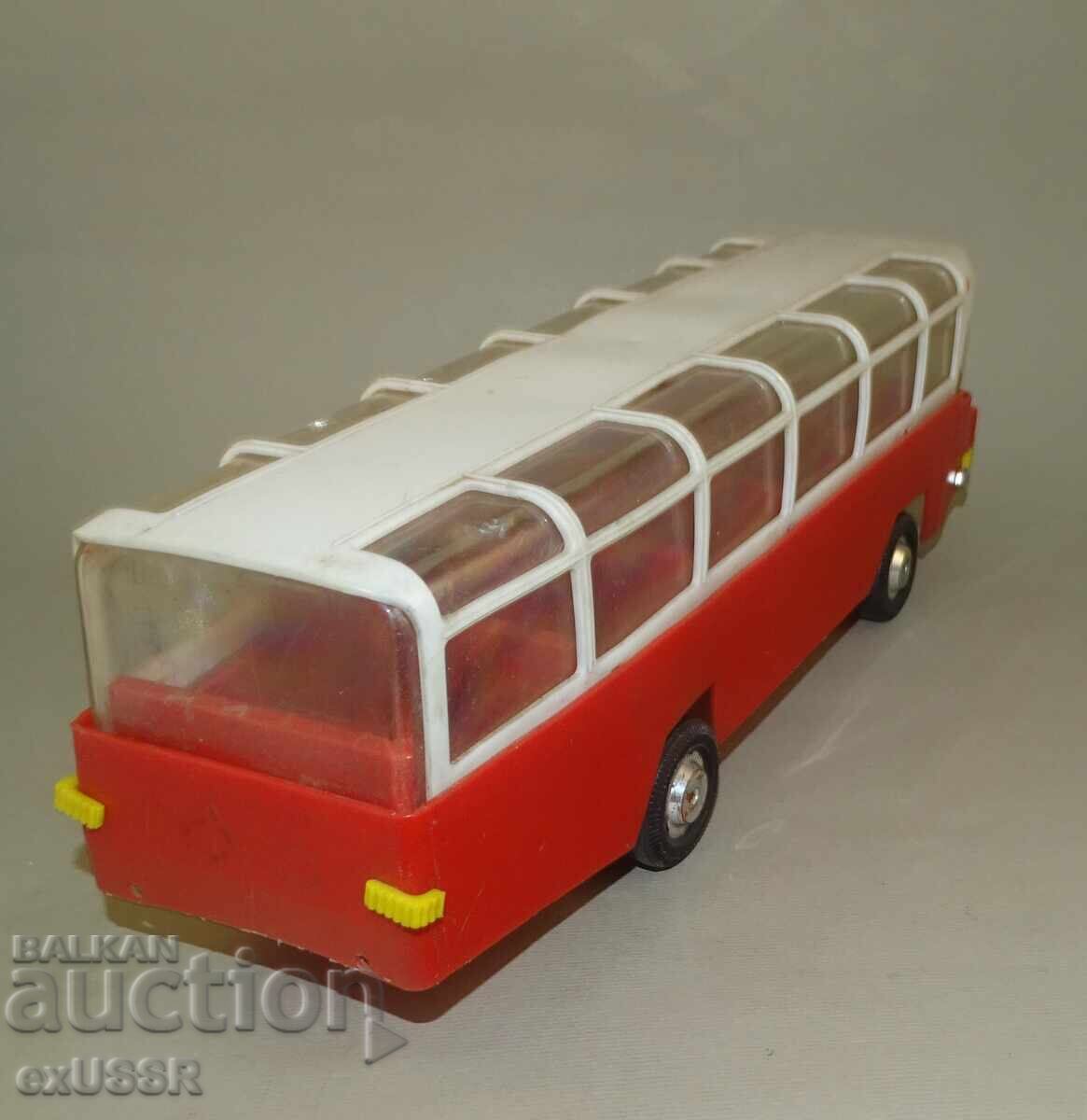 Licitație Jucărie veche autobuz social 30 cm, cu mecanism
