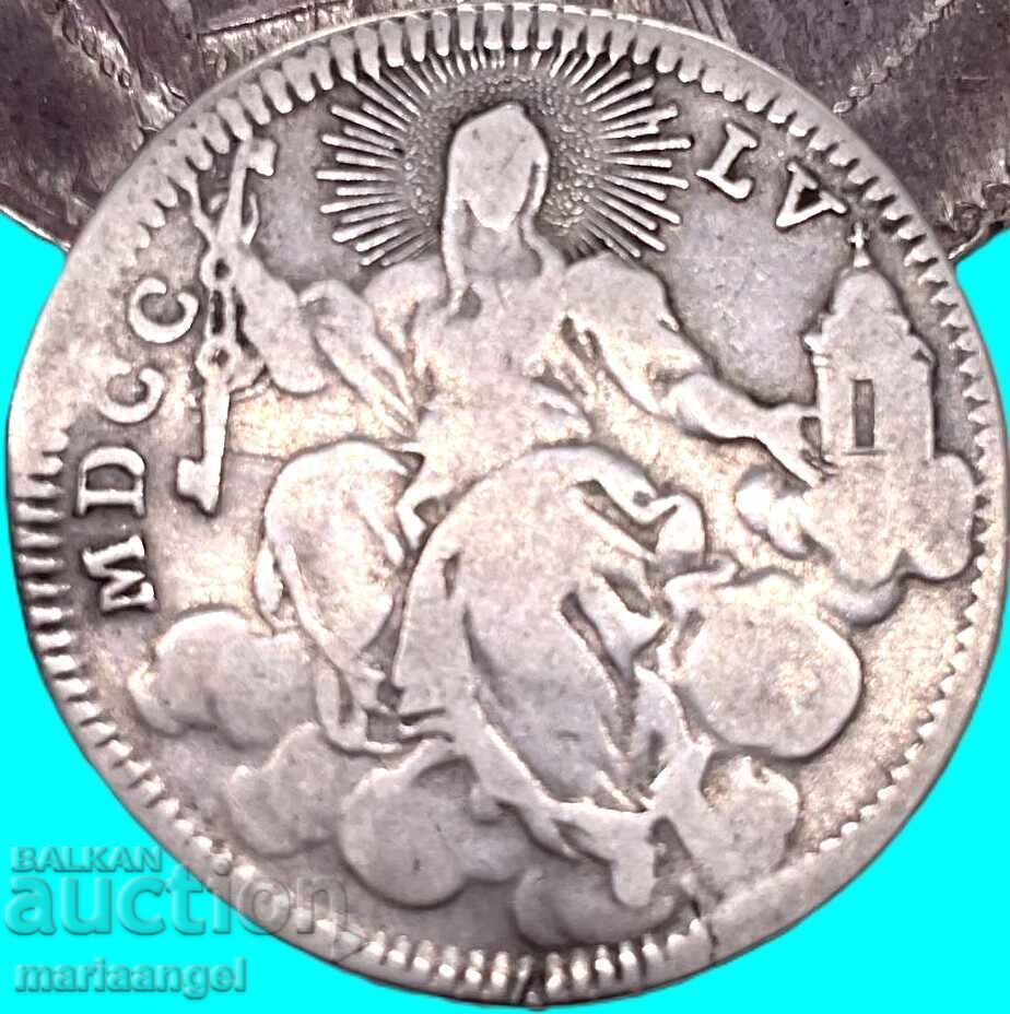 Ватикан Двойно Джулио 1755 папа Бенедикт XIV 4,95г сребро - 7 Ватикан Двойно Джулио 1755 папа Бенедикт XIV 4,95г сребро - 7