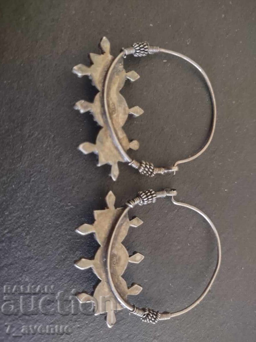 Earrings, silver with natural Garnet stone jewelry for traditional costume with price € 199.00 | 389.21 BGN Earrings, silver with natural Garnet stone jewelry for traditional costume with price € 199.00 | 389.21 BGN