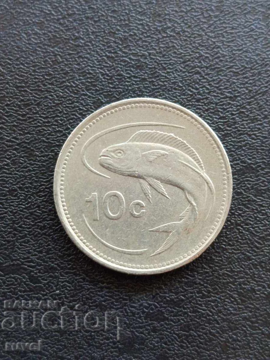 Μάλτα 10 σεντ, 1986 Μάλτα 10 σεντ, 1986