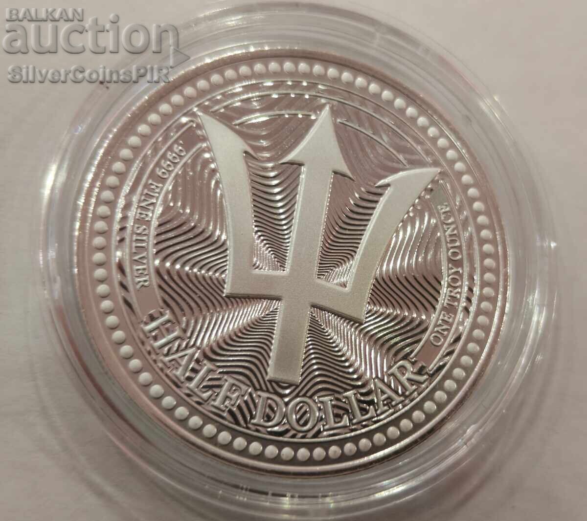 Argint 1 oz Trei dinți 2025 Barbados cu preț € 47.00 | 91.92 BGN