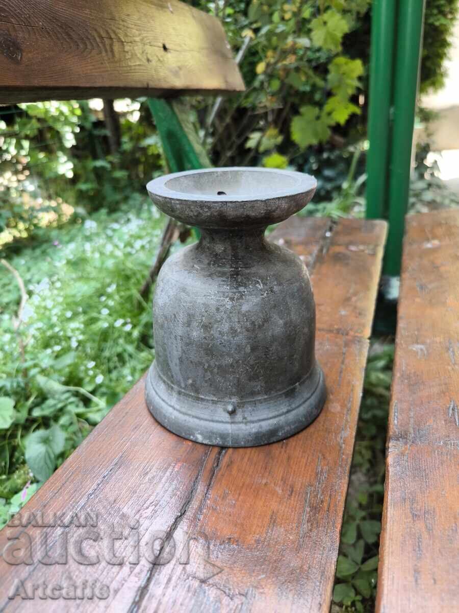Antique metal mortar – 17 cm - 5
