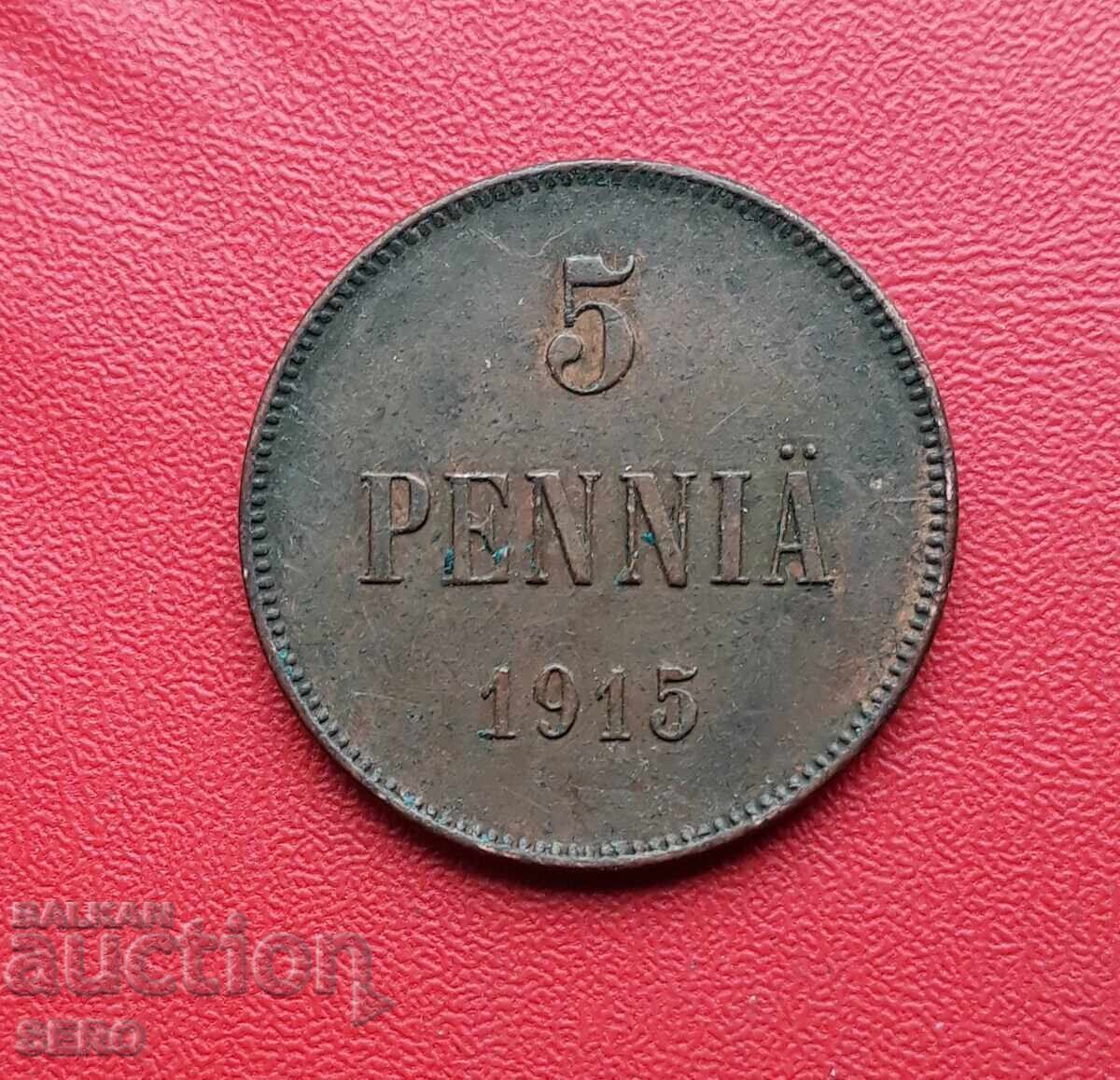 Russia / for Finland / 5 penniä 1915
